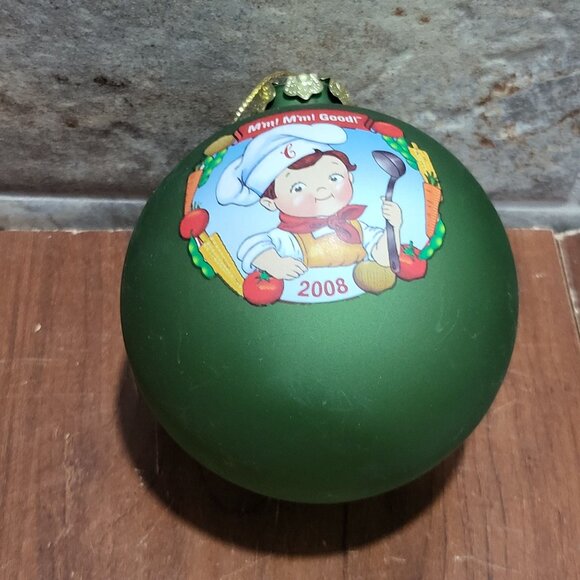 Campbells Soup Kids Green Ball Ornament Collectors Edition 2008 - Picture 7 of 9